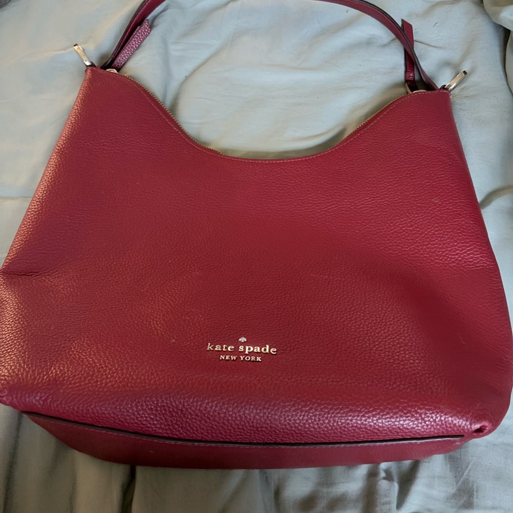 Kate Spade Burgundy Leather Shoulder Bag